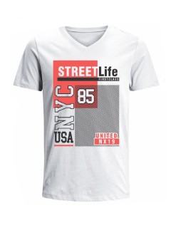 Camiseta para hombre en Tejido De Punto 100% Algodón Tubular Manga Corta marca Nexxos 39790