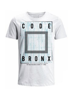 Camiseta Codigo Bronxs para hombre en Tejido De Punto 100% Algodón Tubular Manga Corta marca Nexxos 100115